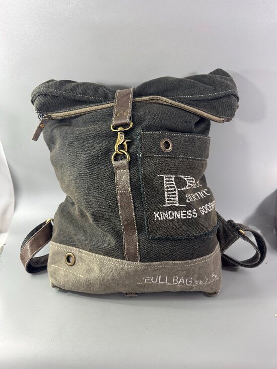 Peace and Patience Canvas Backpack main image 11